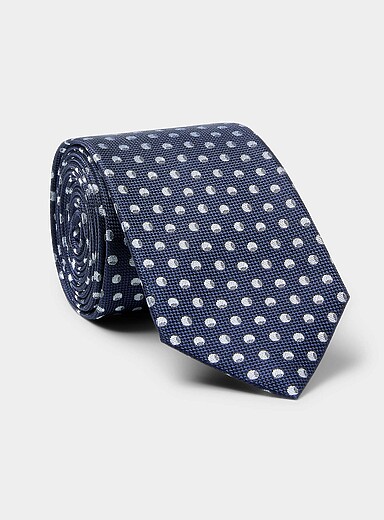 Jacquard dot skinny tie