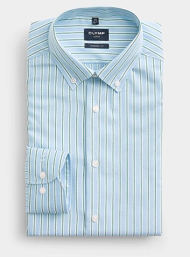 La chemise rayures vertes <b>Coupe moderne</b>