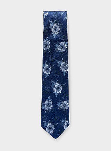 La cravate jacquard floral
