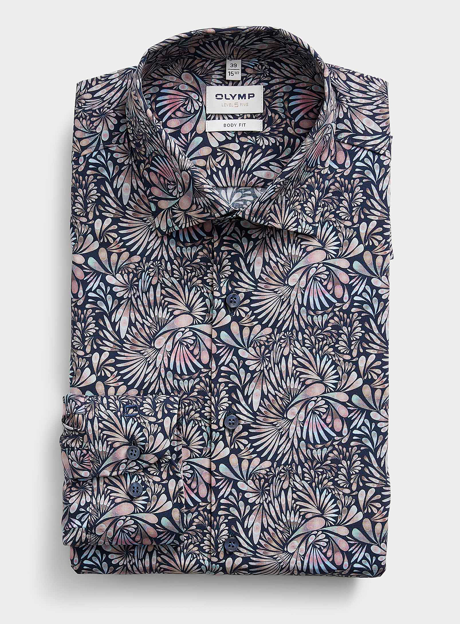 Olymp - Men's Floral kaleidoscope shirt Modern fit
