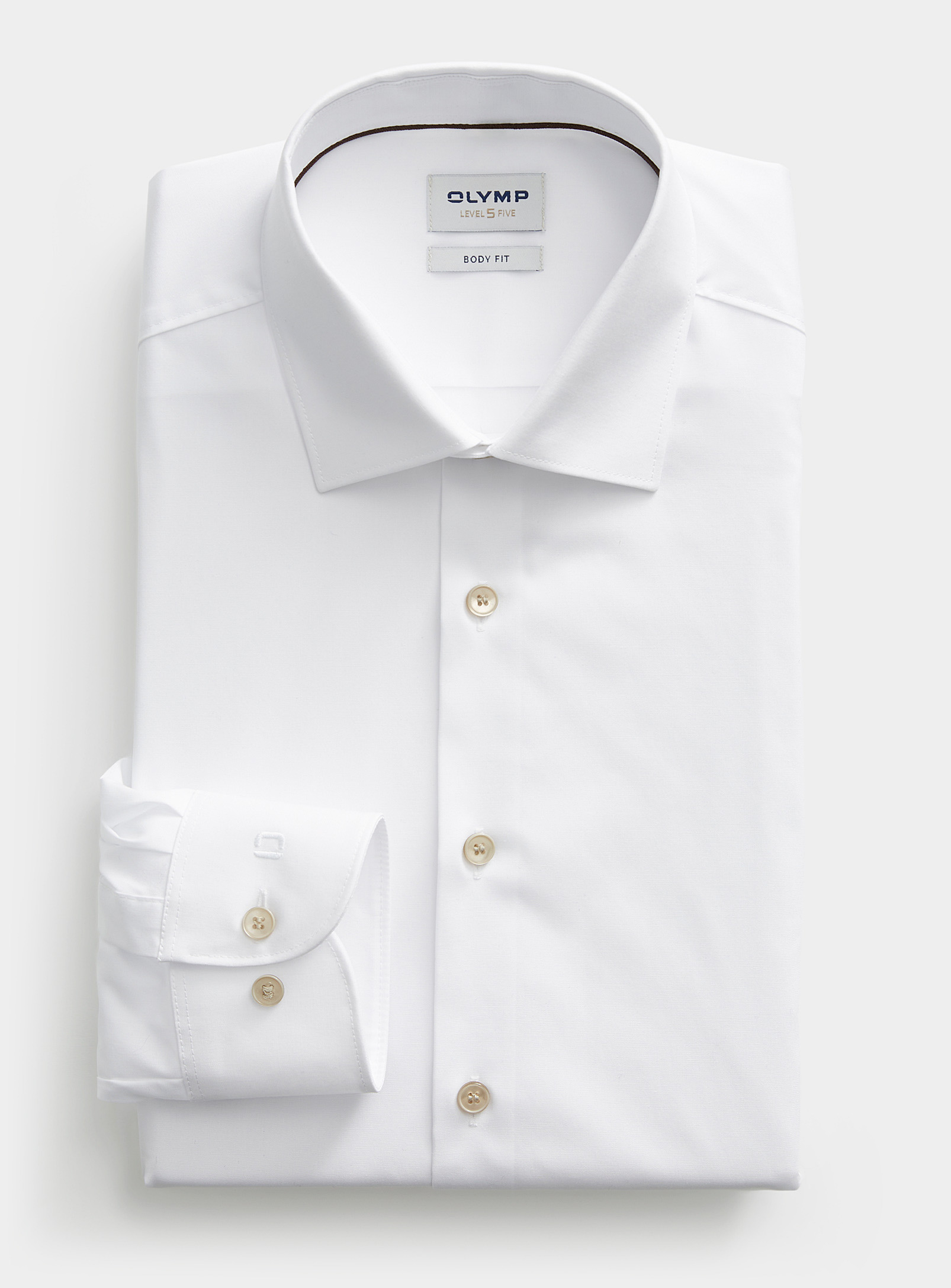 Olymp - Men's Stretch cotton white shirt Modern fit