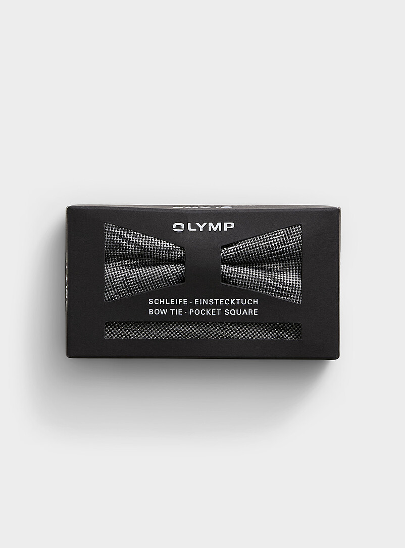 Metallic sheen bow tie and pocket square set product image 2