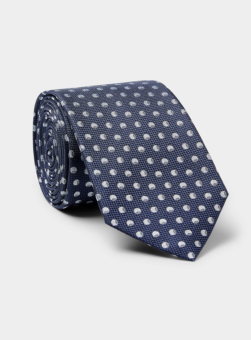 Jacquard dot skinny tie product image (primary)