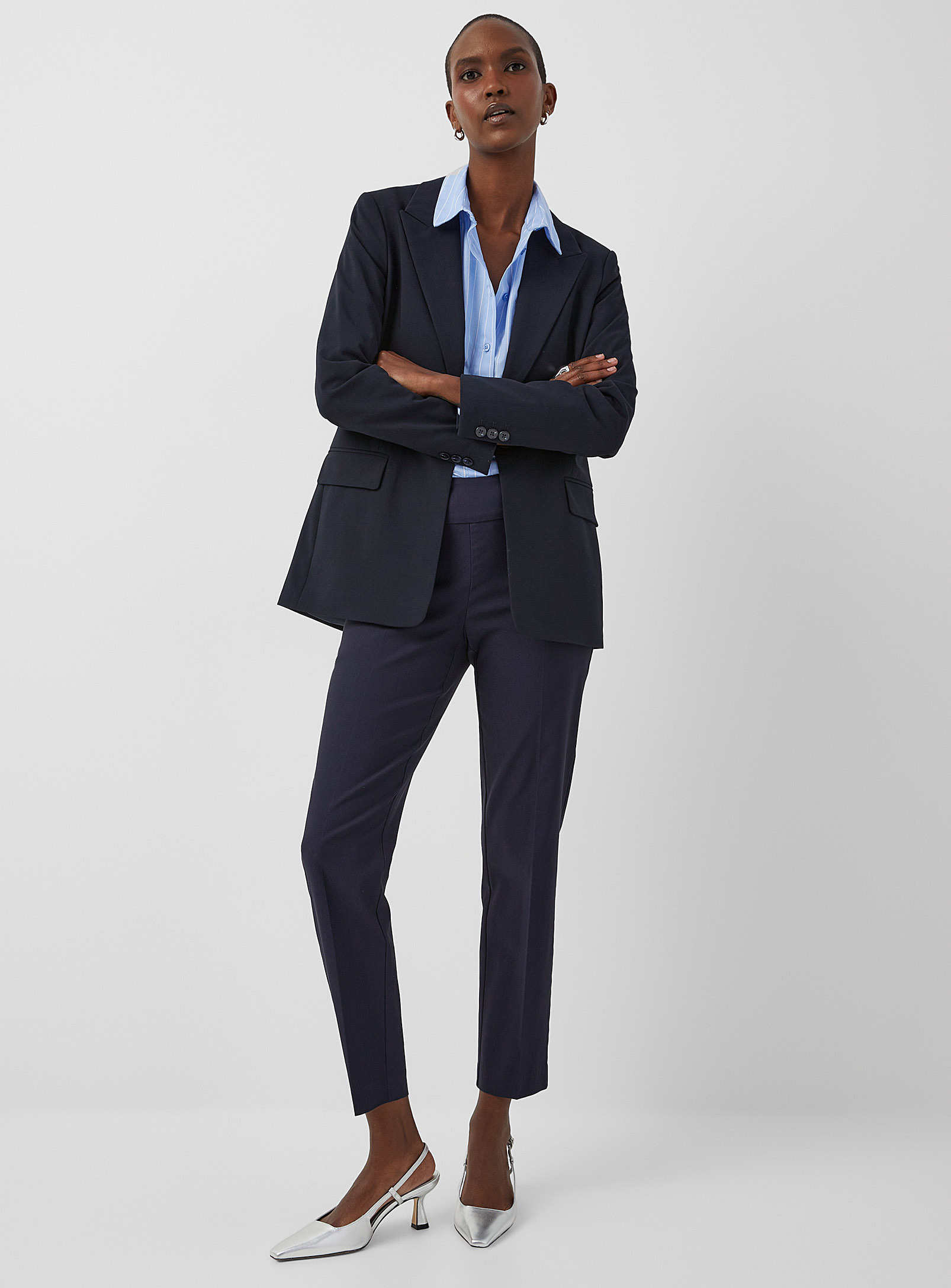 Up Stretch Slimming Fitted Pant In Marine Blue