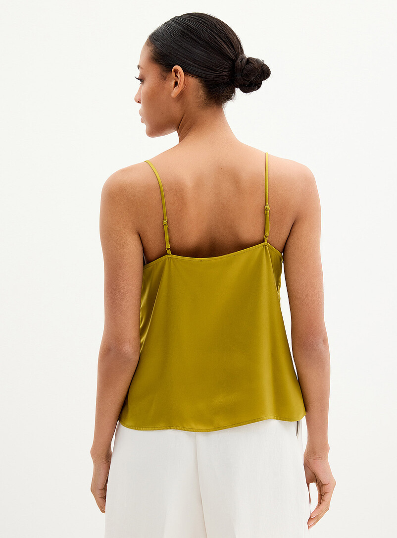 Contemporaine: La camisole satin fluide Bleu marine - Bleu nuit pour femme