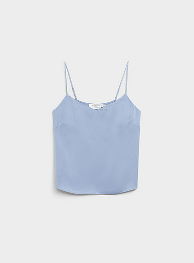 Contemporaine Baby Blue Flowy satiny cami for women