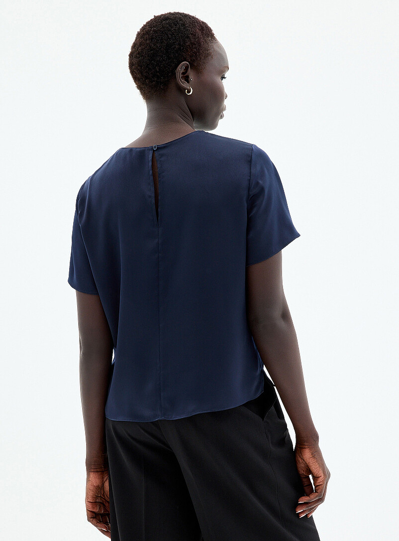 Flowy satin boxy-fit blouse product image 2