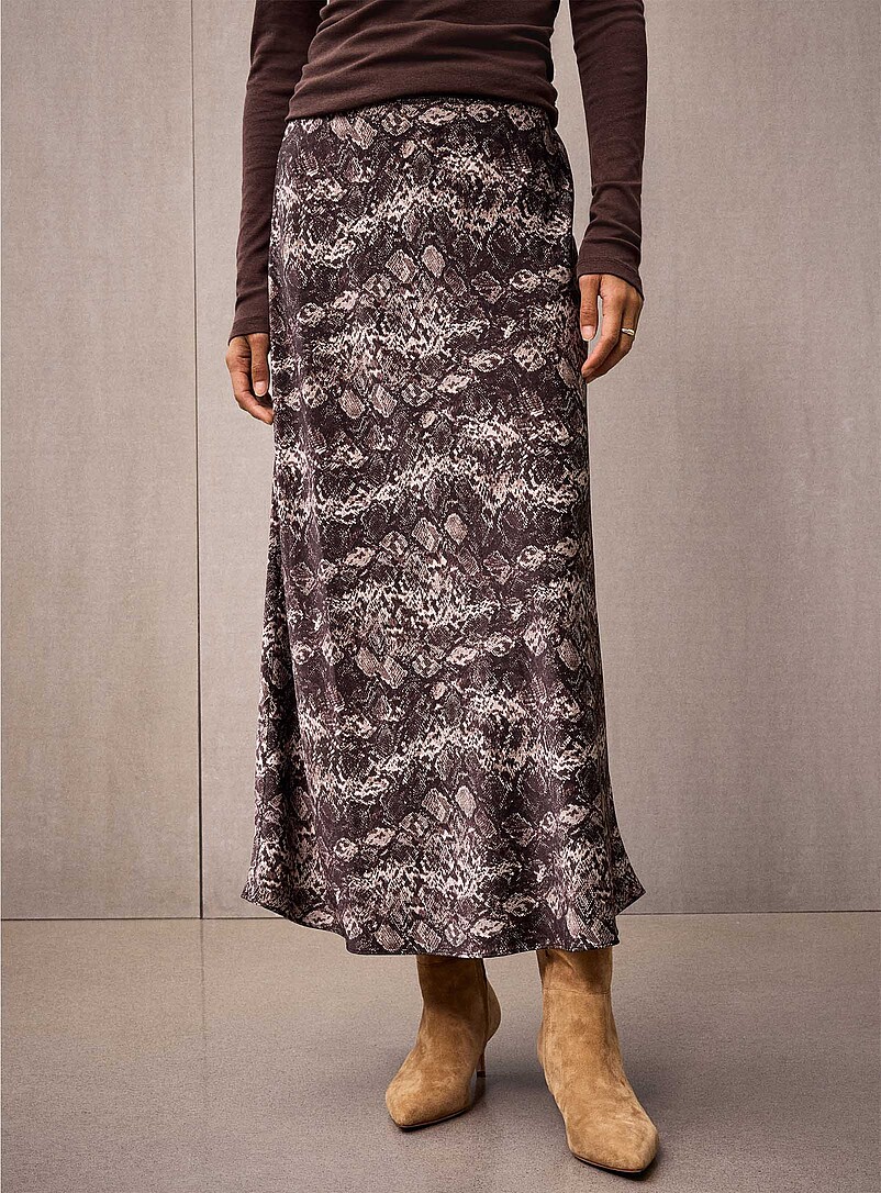 Printed satin maxi skirt product image 2