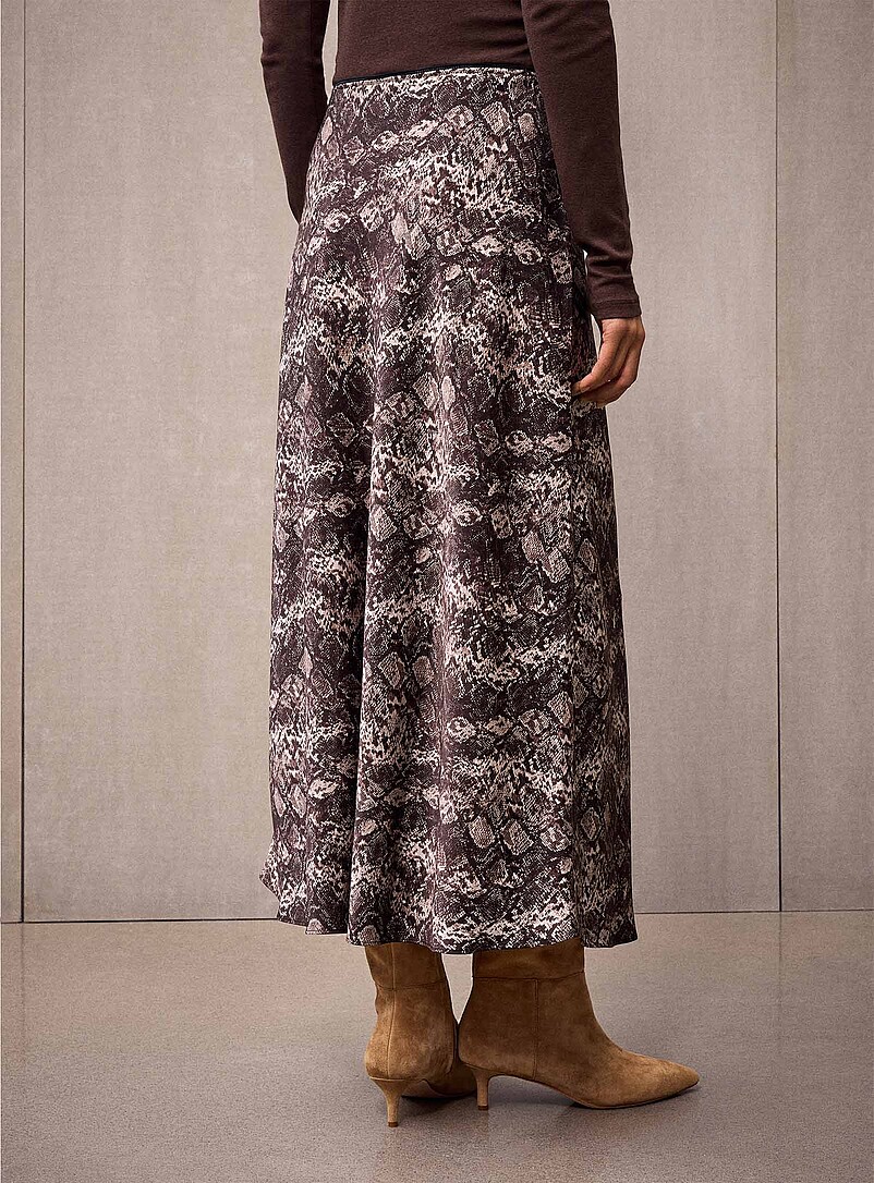 Printed satin maxi skirt product image 3