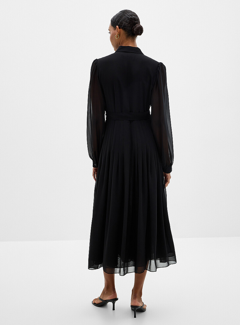 Pleated chiffon shirtdress product image 3