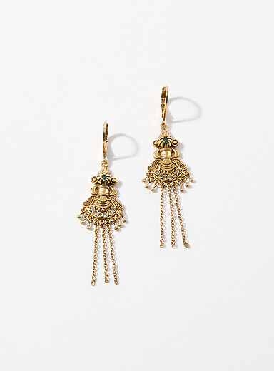 Les boucles d'oreilles cha&icirc;ne Luna