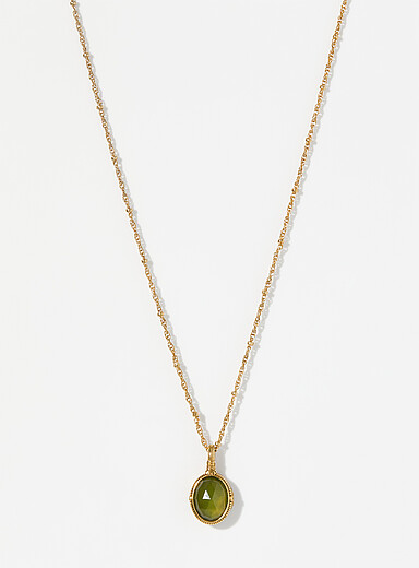 Camay oval pendant necklace