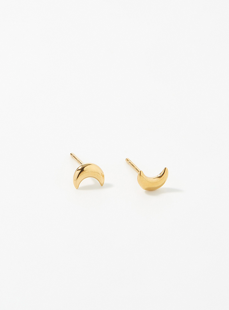Trois petits points: Les boucles d'oreilles mini-lunes Assorti pour femme
