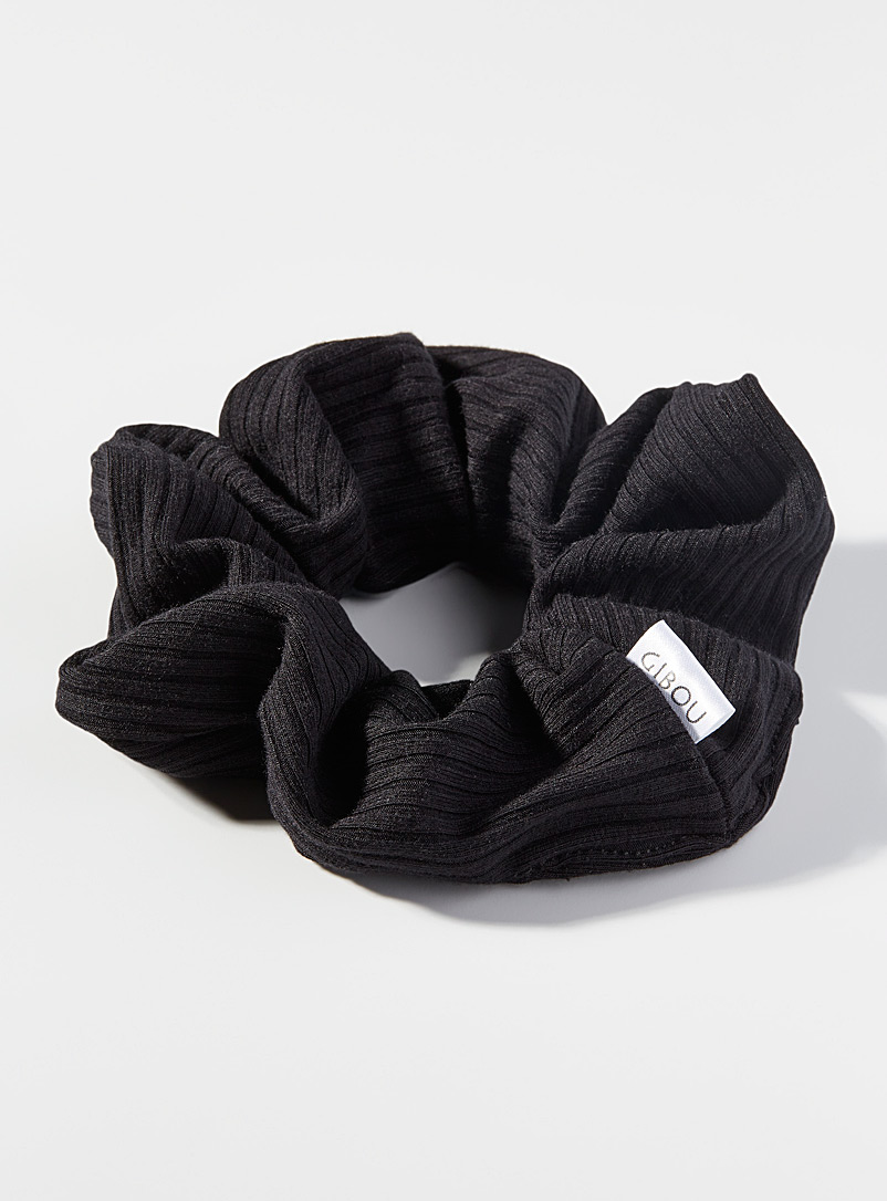 Gibou Black Bamboo scrunchie for women