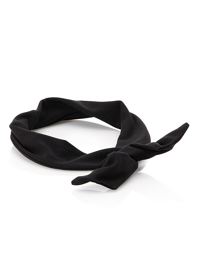 Gibou Black Ultra-soft tie headband for women