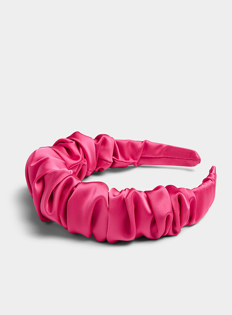 Gibou Pink Gathered headband for women