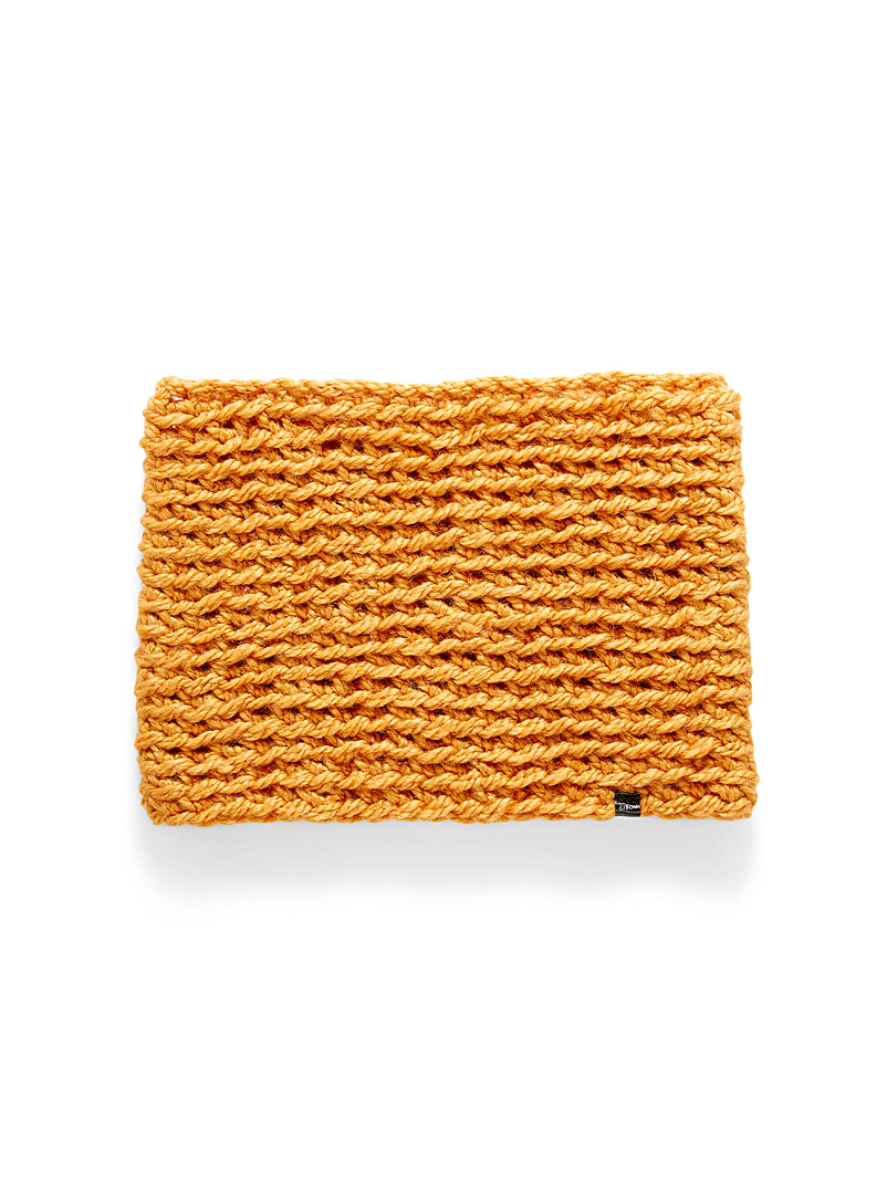 Gibou Cream Beige Twisted knit neckwarmer for women