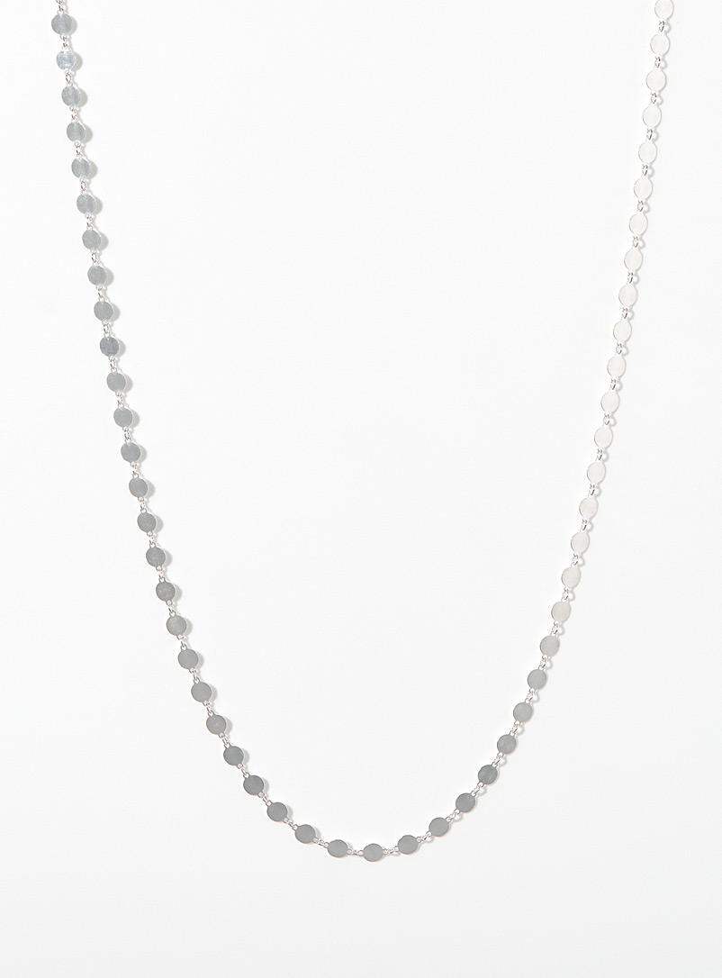 Clio blue Silver Silver disc necklace for women