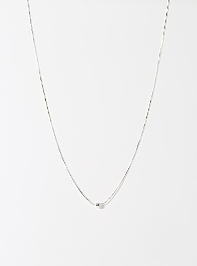 Collier Chaîne Poisson Argenté Clio Blue - Bijou Occasion Femme
