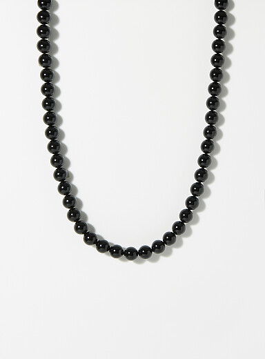 Black bead necklace