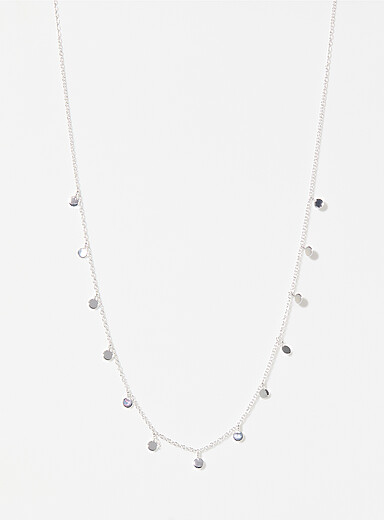 Le collier argent mini pastilles
