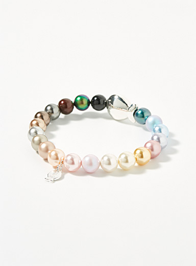 Multicoloured pearl bracelet
