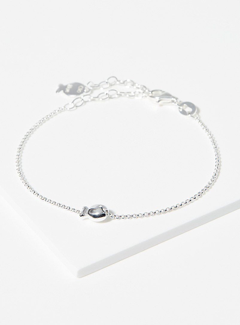 Clio blue Silver Silver fish bracelet for women