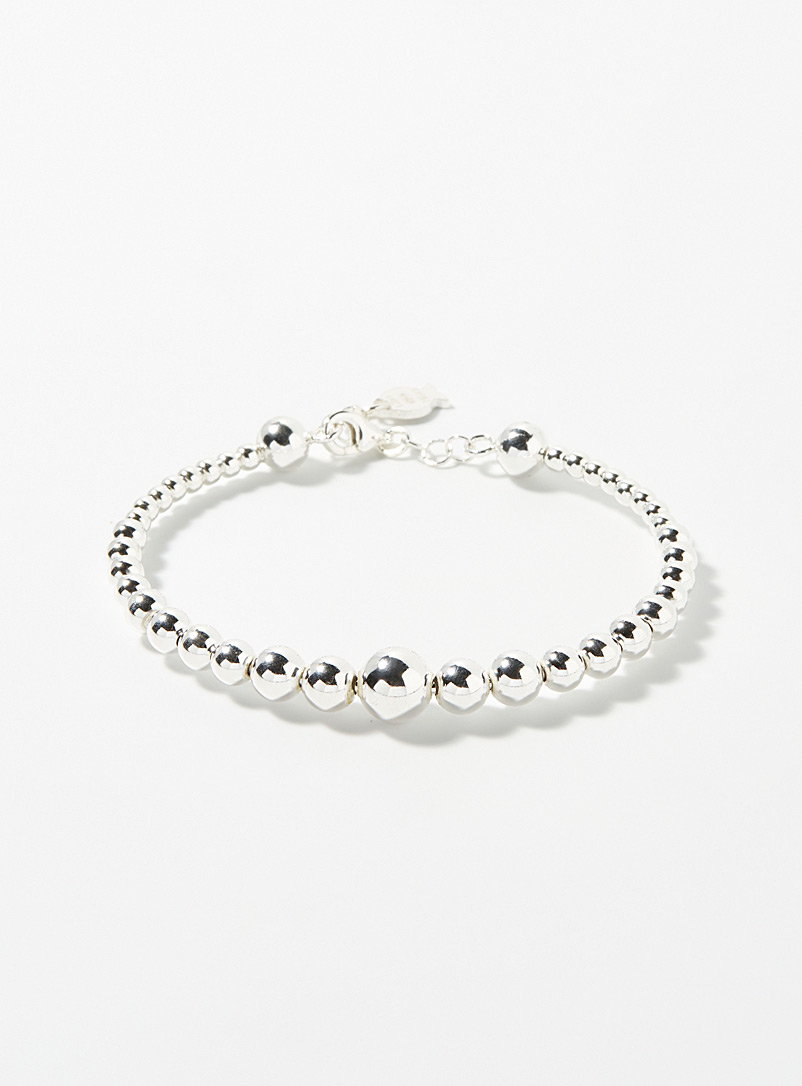 Clio blue Silver Silver bead cuff bracelet for women