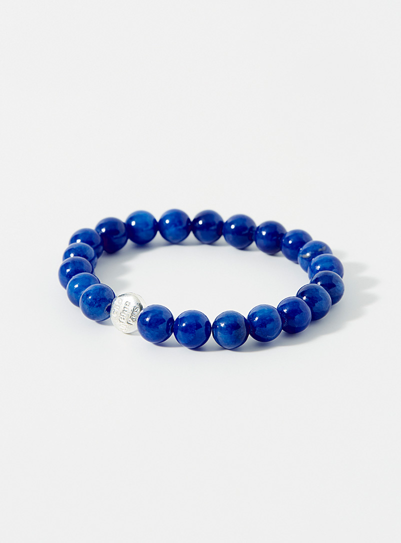 Clio blue: Le bracelet billes marine Bleu pour femme