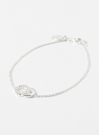 Interlaced hoop bracelet