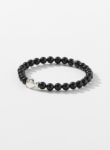 Black bead bracelet