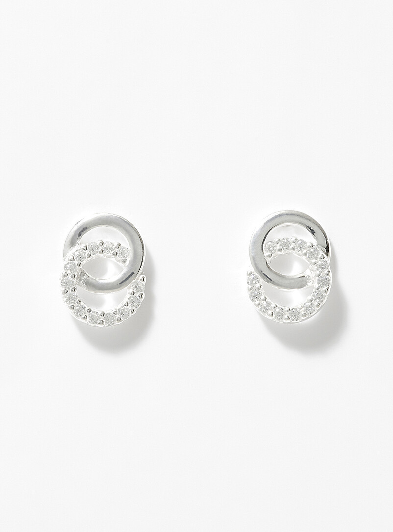 Small Interlaced-Hoop Earrings