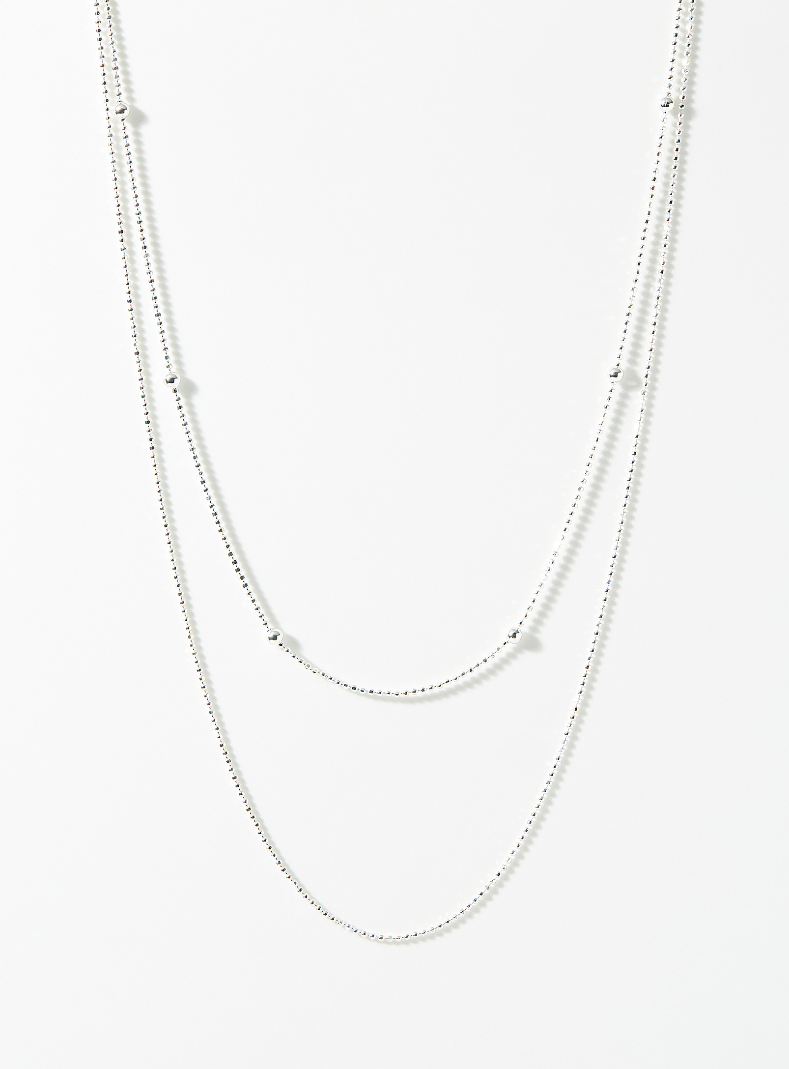Clio Blue Triple-look Necklace In Silver