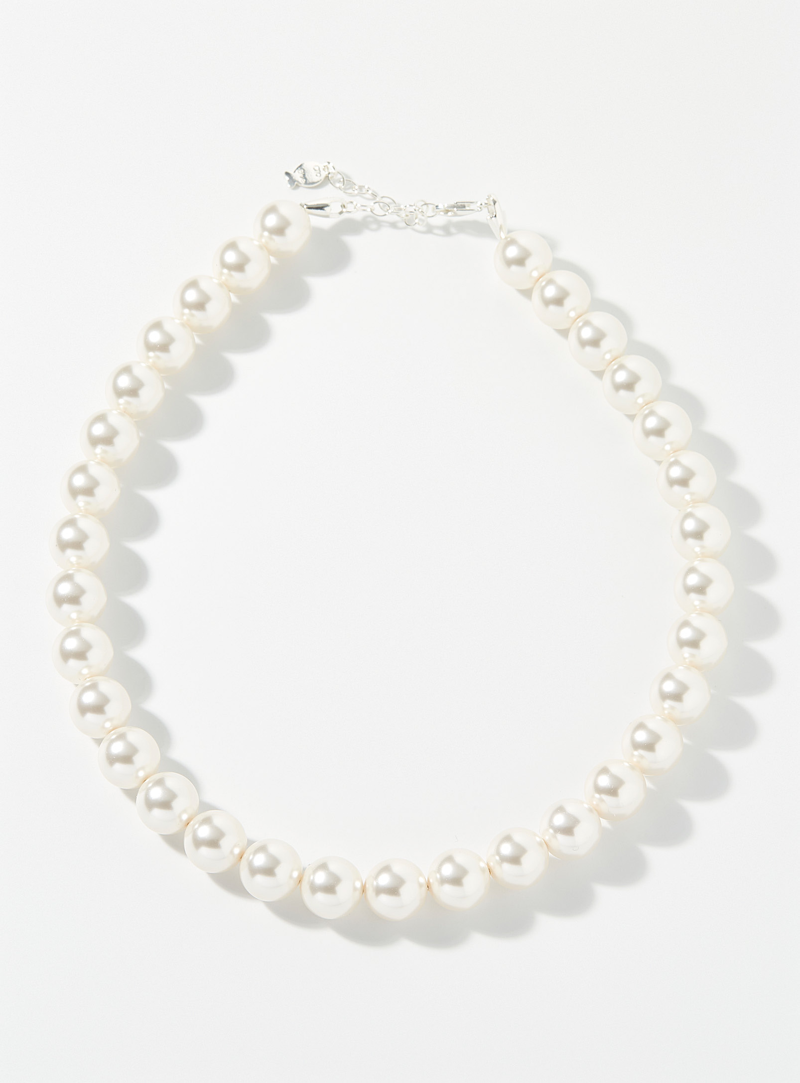Clio Blue Xl Pearl Necklace In White