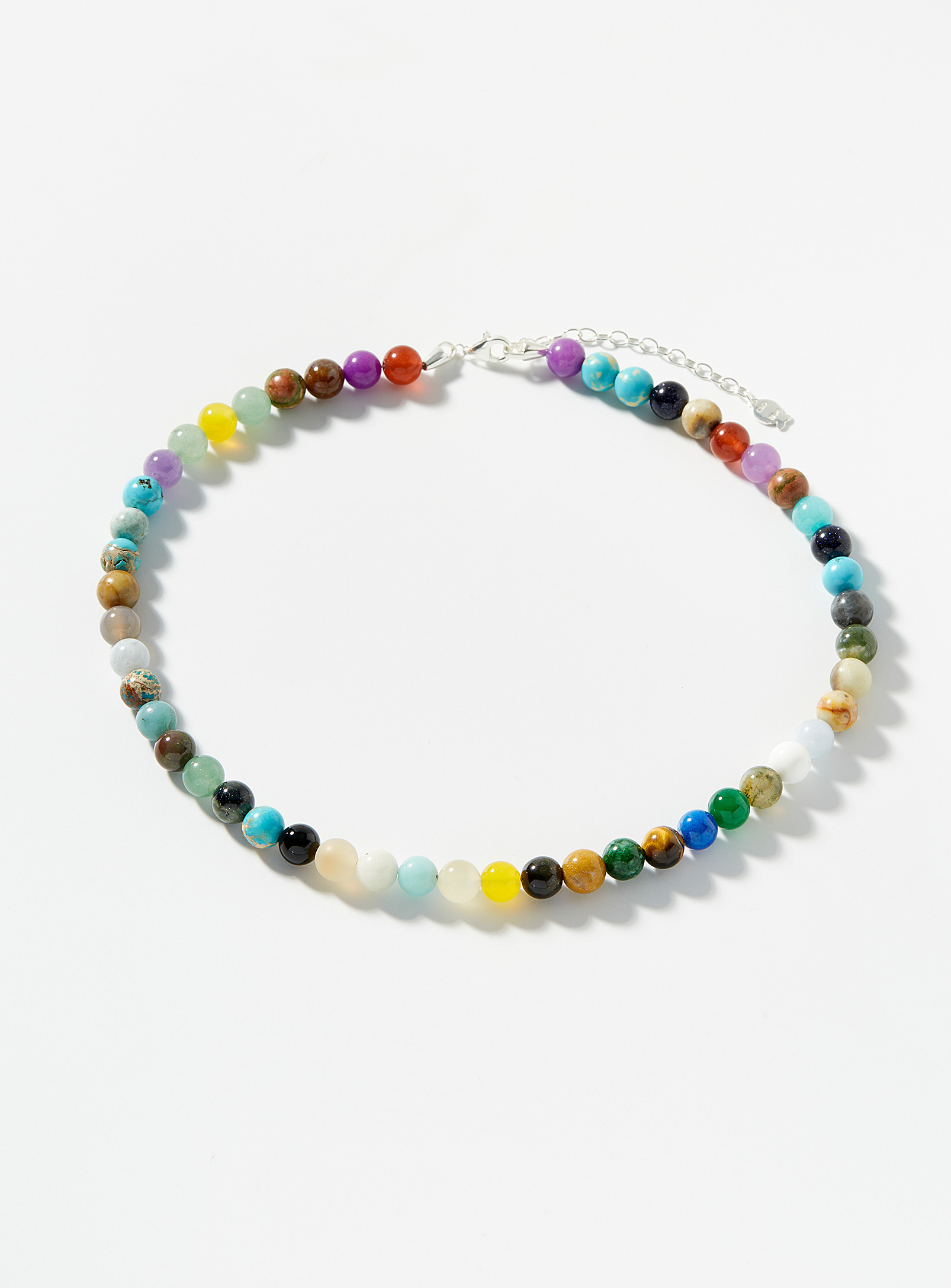 Clio blue - Women's Colourful bead necklace
