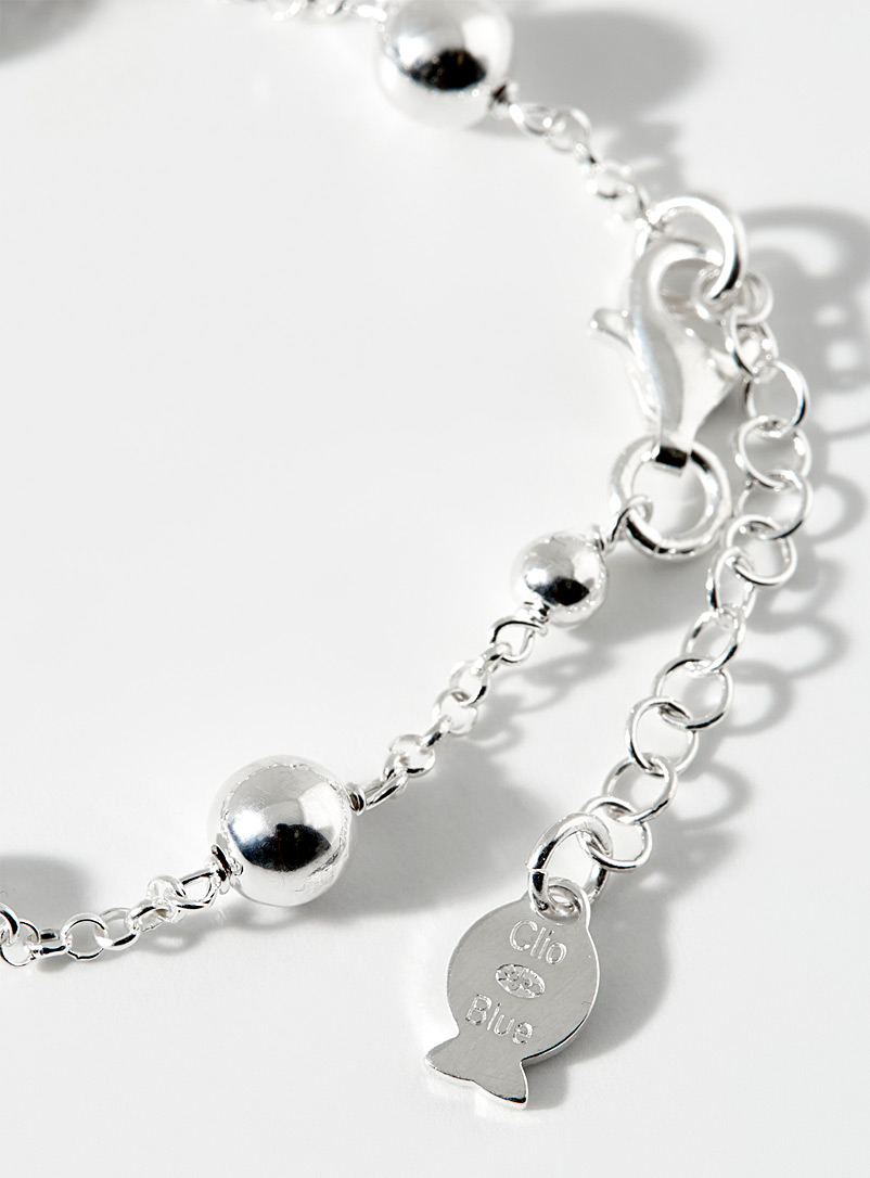 Silver bead bracelet product image 2