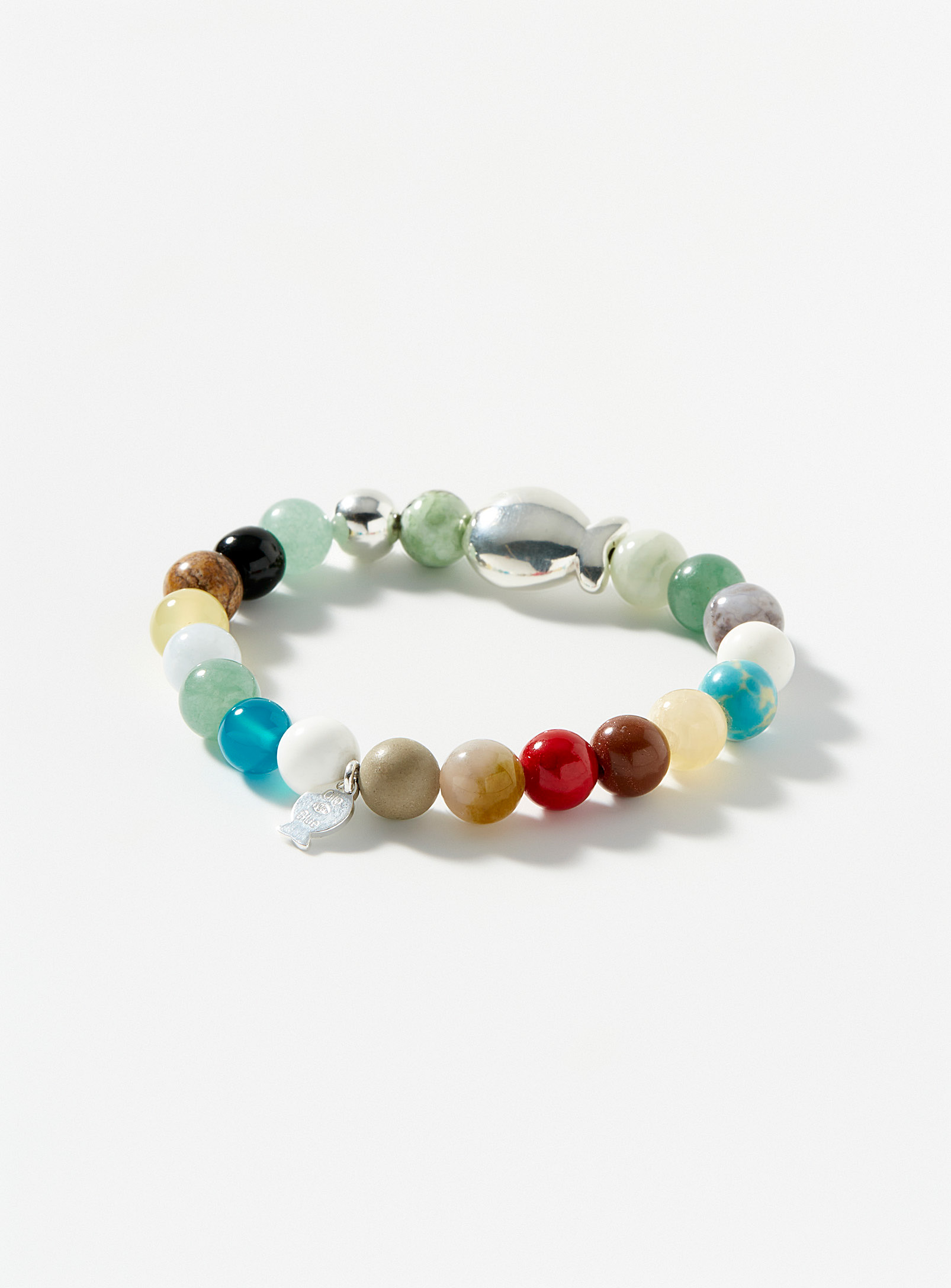 Clio blue - Women's Colourful bead bracelet