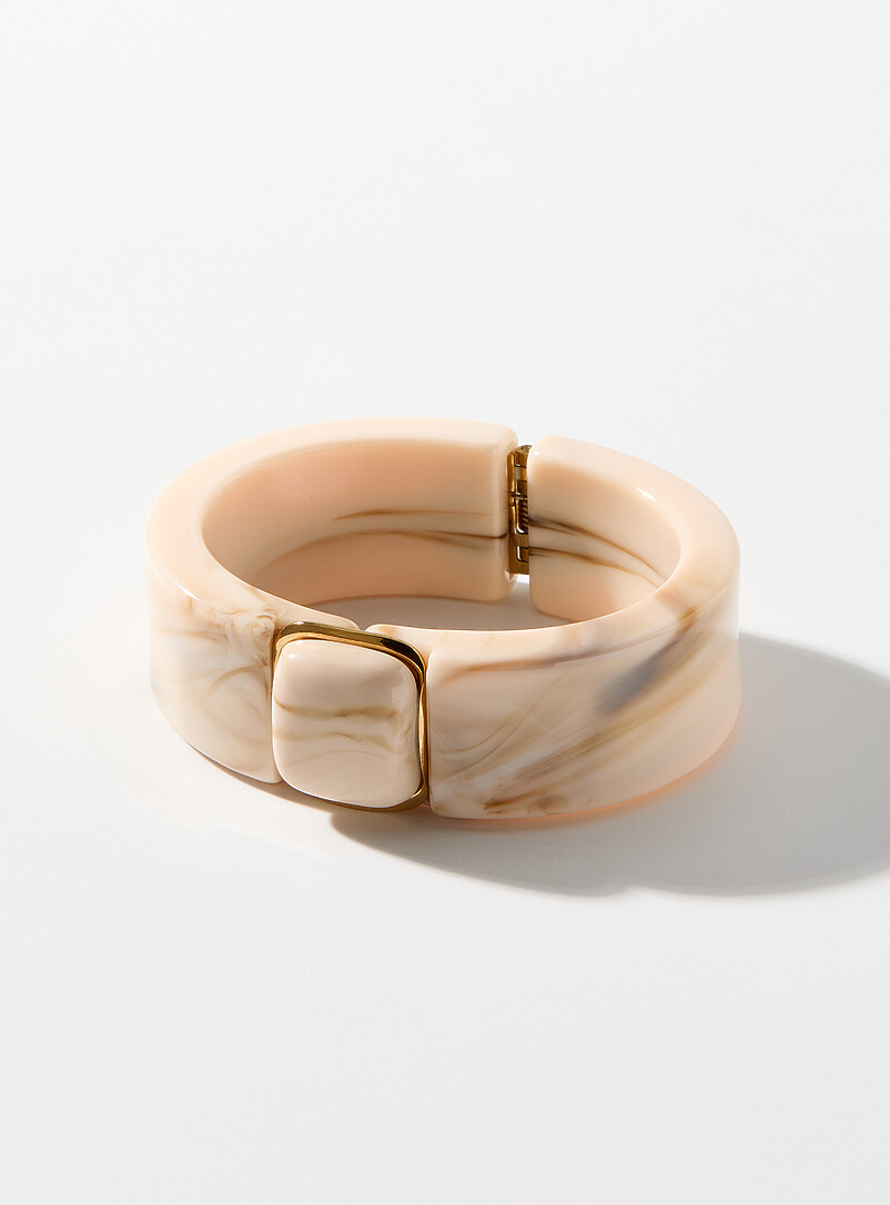 Gemstone sheer-effect bangle bracelet product image (primary)