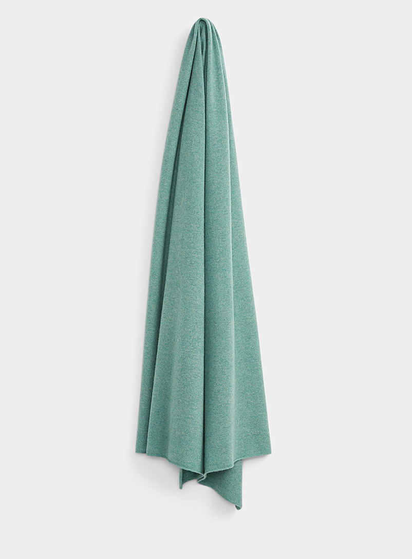 Simons Bottle Green Pure cashmere scarf for women