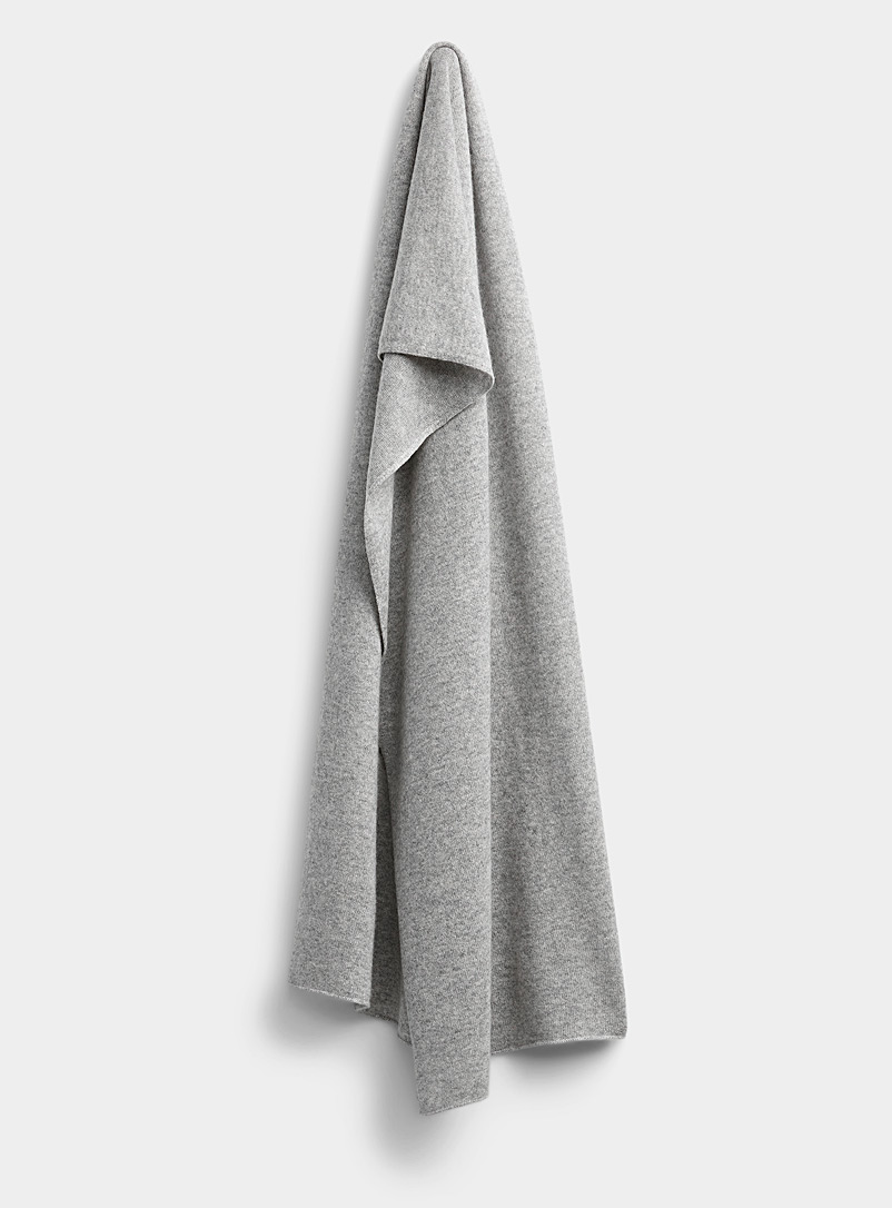 Simons Grey  Pure cashmere scarf for women