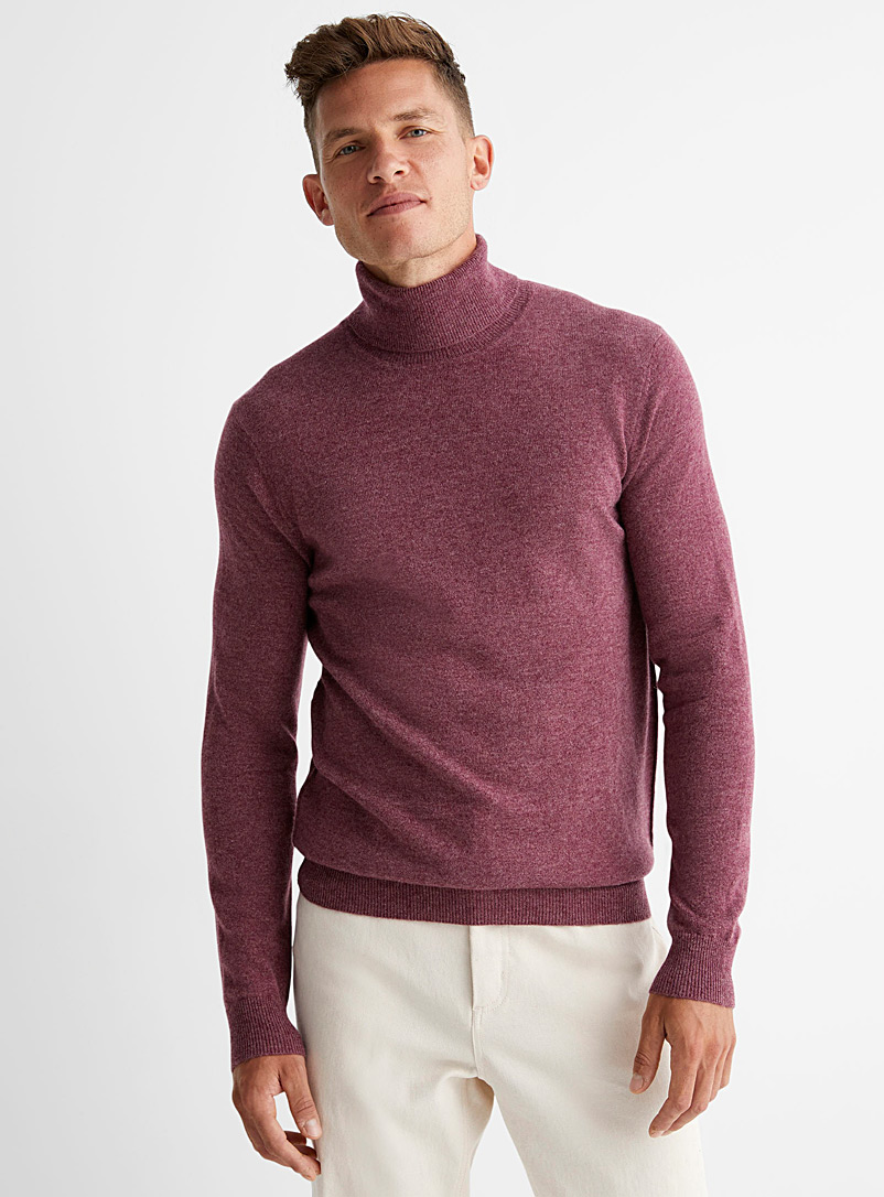 Le 31 Black Pure cashmere turtleneck sweater for men