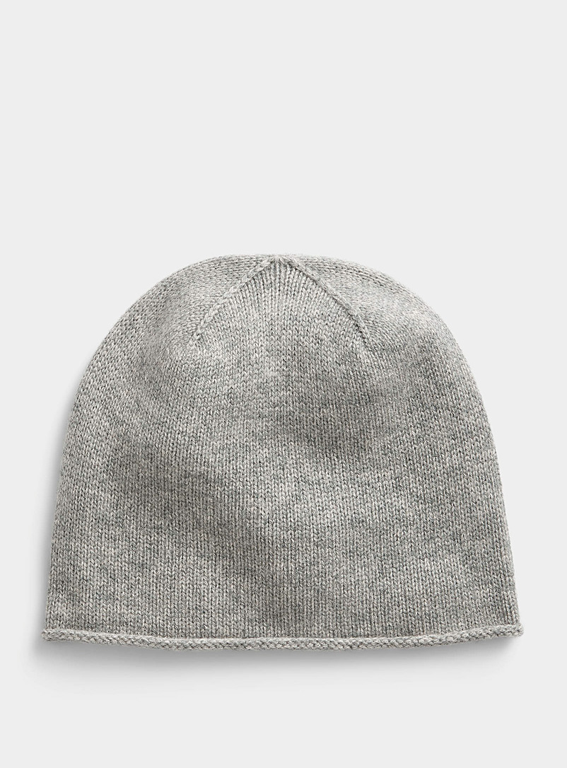 Simons Silver Pure cashmere solid tuque for women