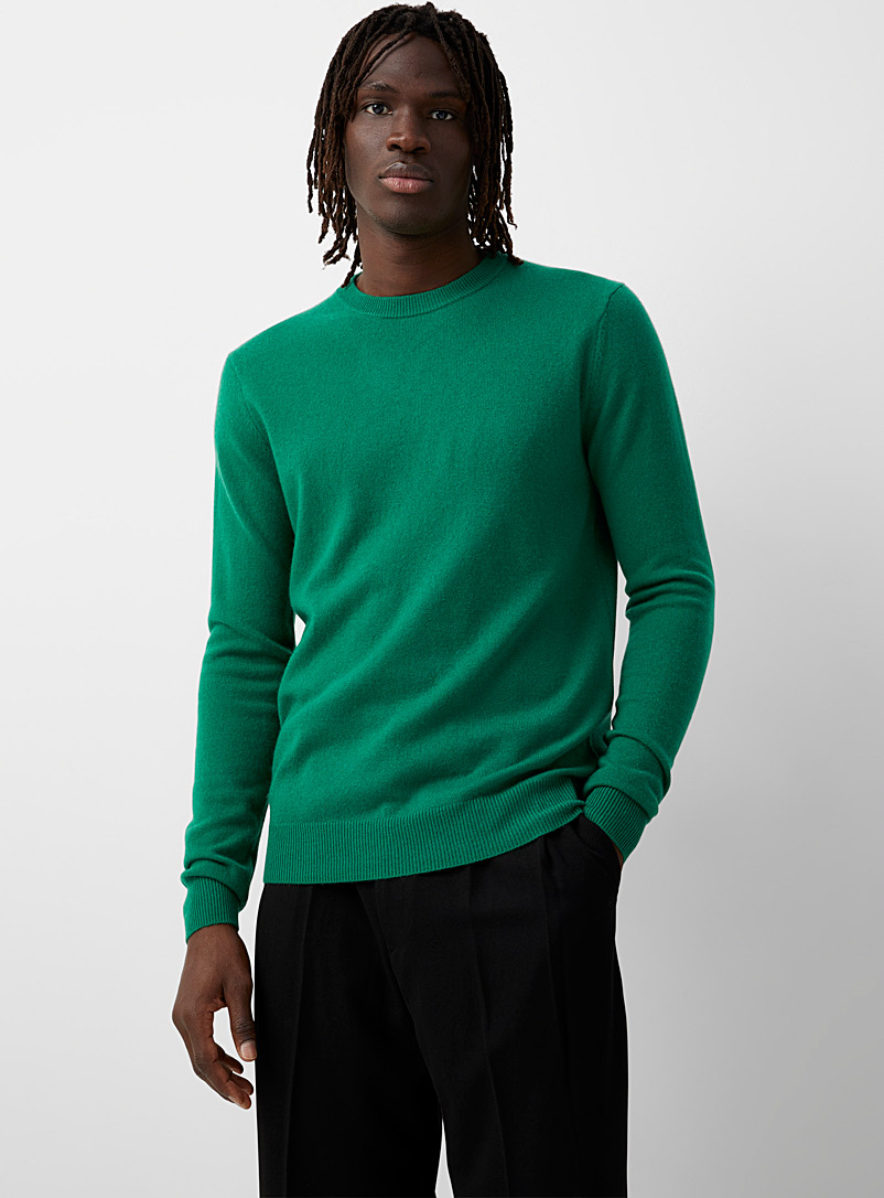 Le 31 Green Recycled cashmere crew-neck sweater for men