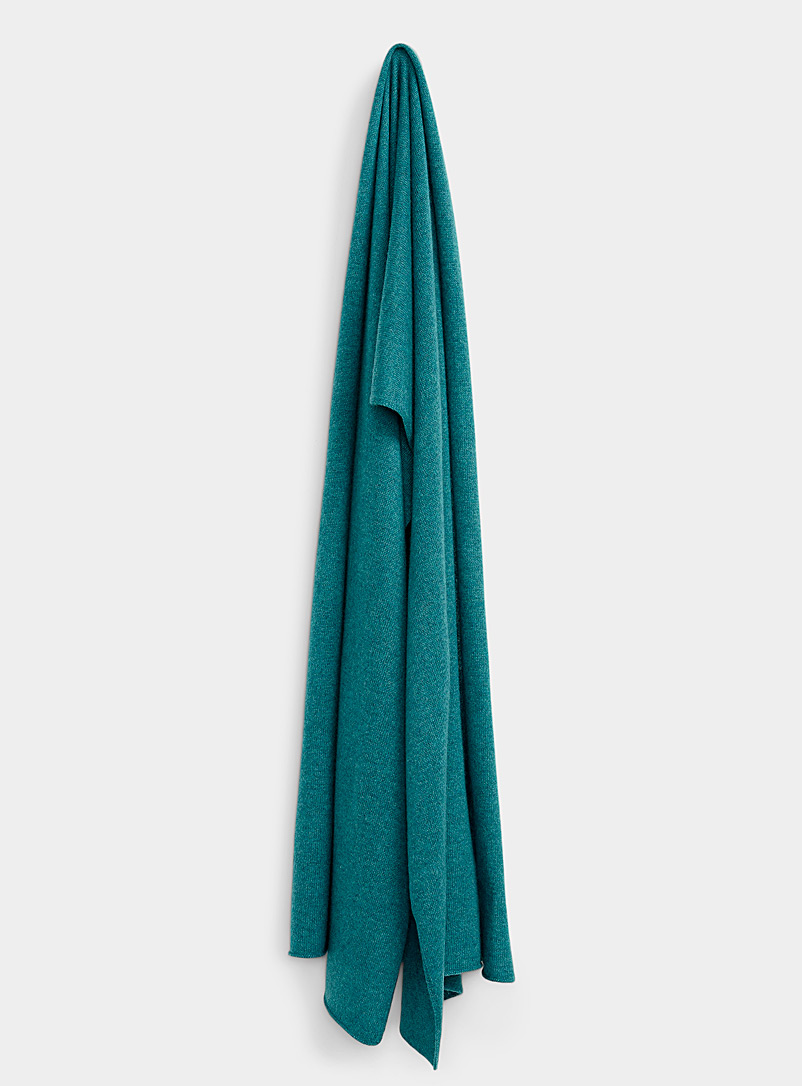 Le 31 Teal Recycled cashmere wool scarf for men