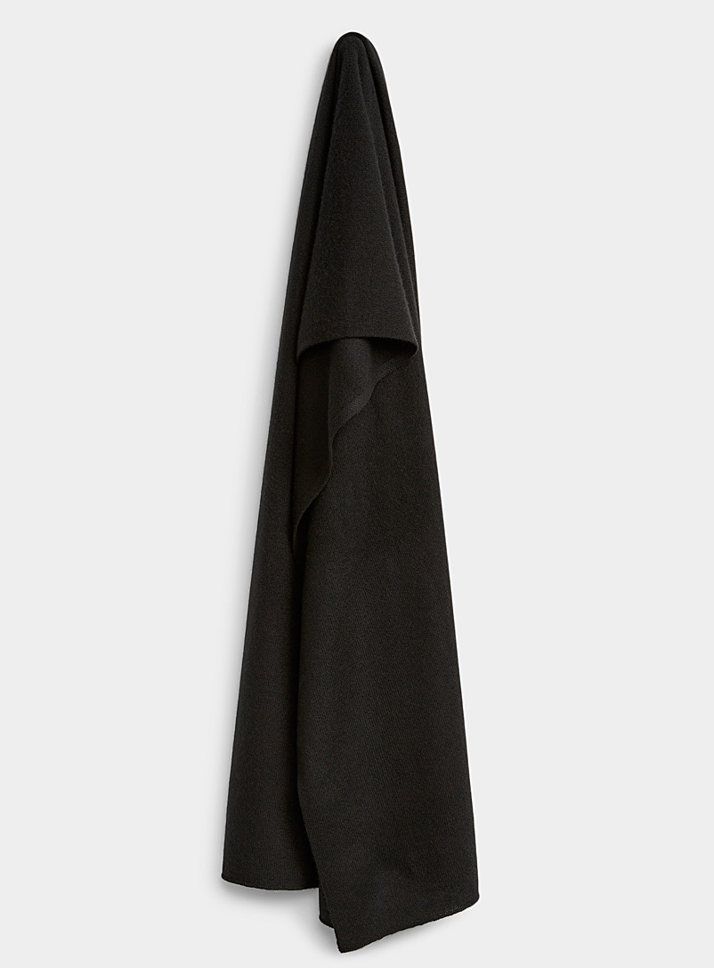 Le 31 Black Pure cashmere scarf for men
