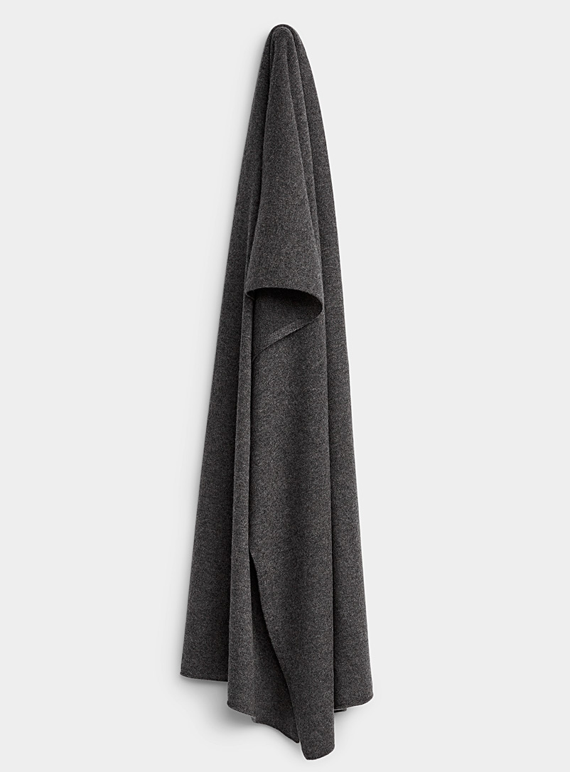 Le 31 Charcoal Cashmere wool scarf for men