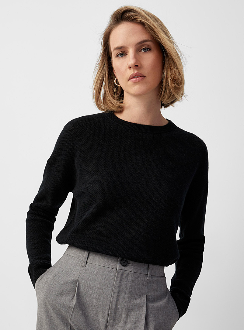 Wool and cashmere mesh sweater | Contemporaine | Fine Wool | Simons