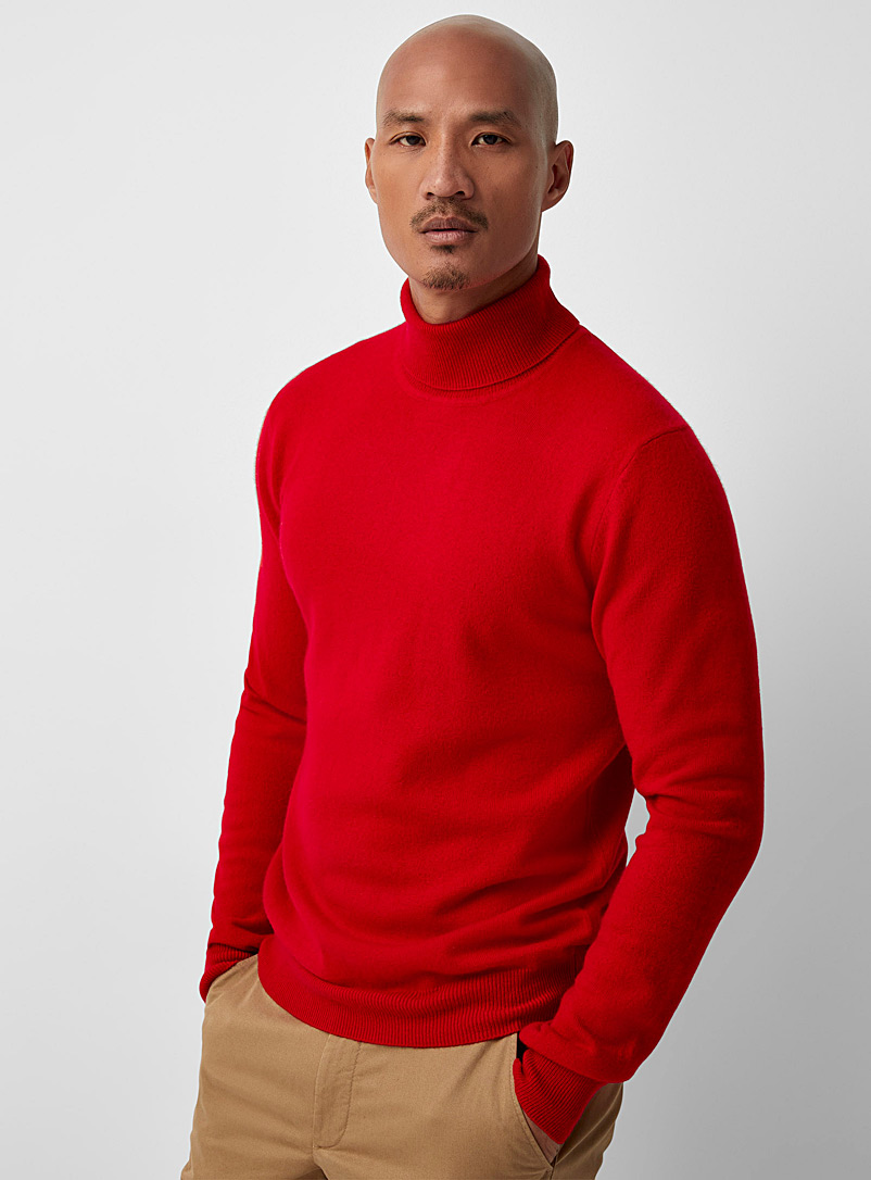 Le 31 Red Wool-cashmere turtleneck sweater for men