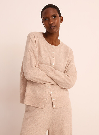 Le cardigan fin tricot laine et cachemire