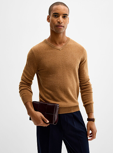 Pure cashmere V-neck sweater
